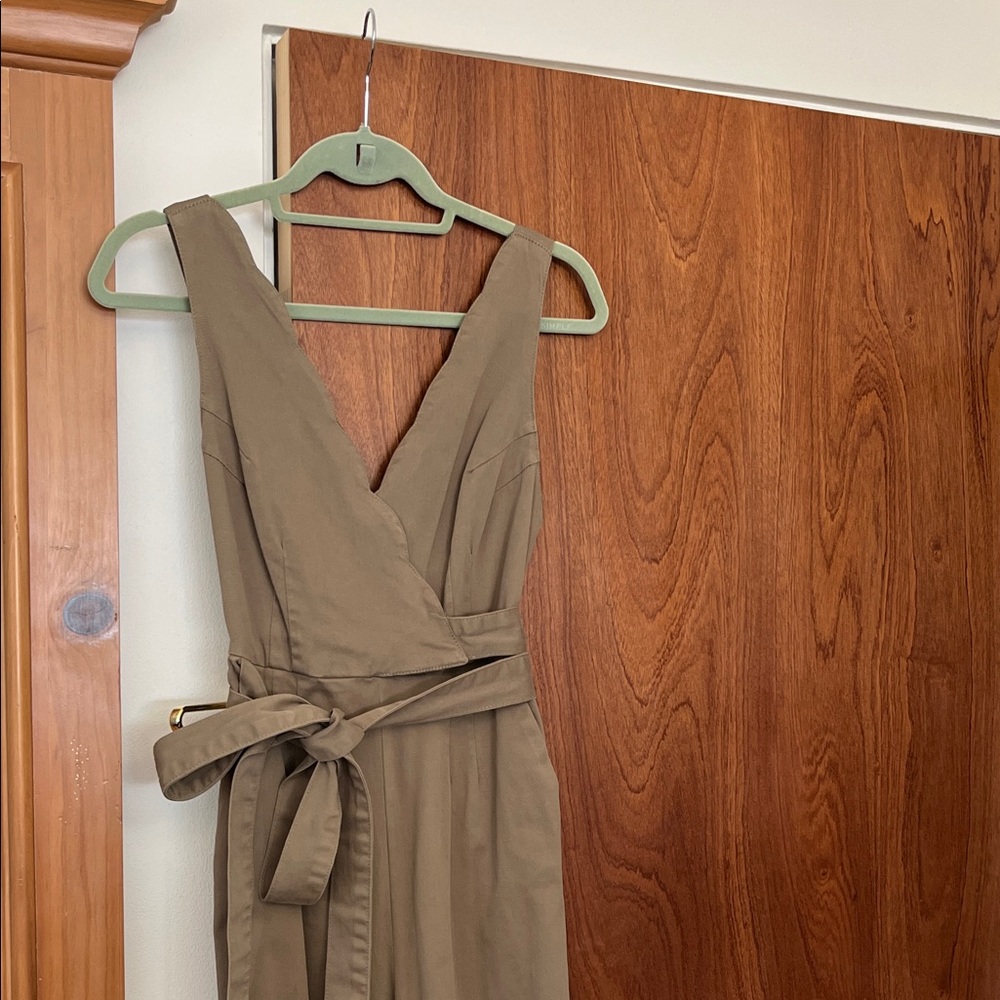 Scalloped Neck Wrap Jumpsuit